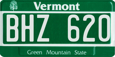 VT license plate BHZ620