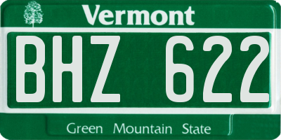 VT license plate BHZ622