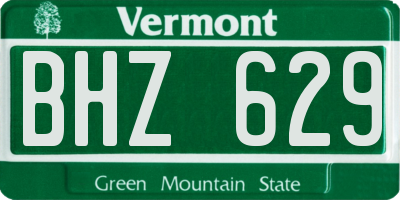 VT license plate BHZ629