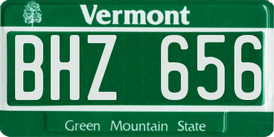 VT license plate BHZ656