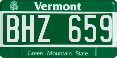 VT license plate BHZ659