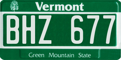 VT license plate BHZ677