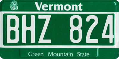 VT license plate BHZ824