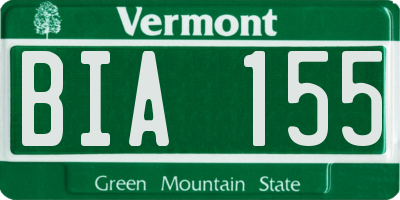 VT license plate BIA155