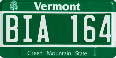 VT license plate BIA164