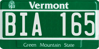VT license plate BIA165