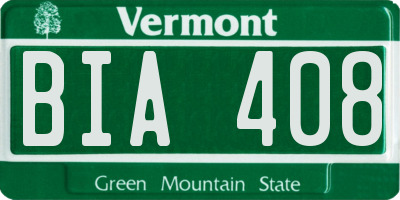 VT license plate BIA408