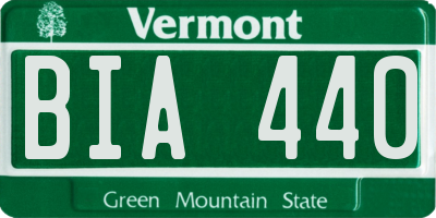 VT license plate BIA440