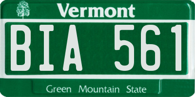 VT license plate BIA561