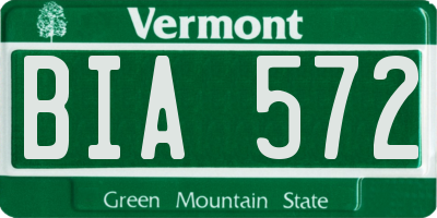 VT license plate BIA572