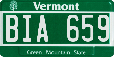 VT license plate BIA659