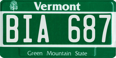 VT license plate BIA687