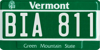 VT license plate BIA811