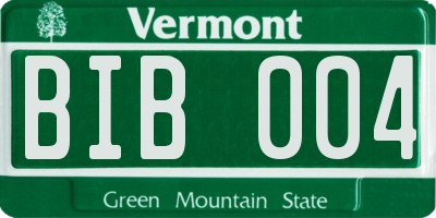 VT license plate BIB004