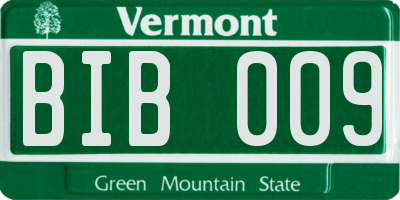 VT license plate BIB009