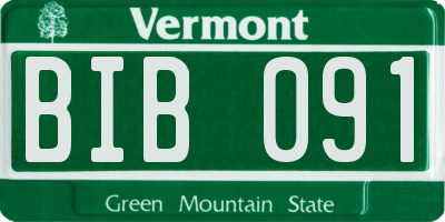 VT license plate BIB091