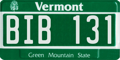 VT license plate BIB131