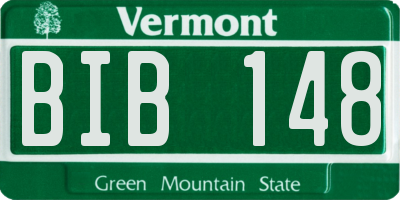 VT license plate BIB148