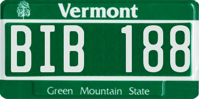 VT license plate BIB188