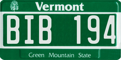 VT license plate BIB194