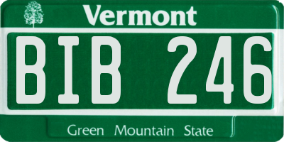 VT license plate BIB246