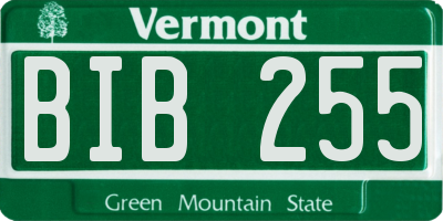 VT license plate BIB255
