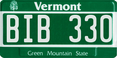 VT license plate BIB330