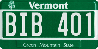VT license plate BIB401