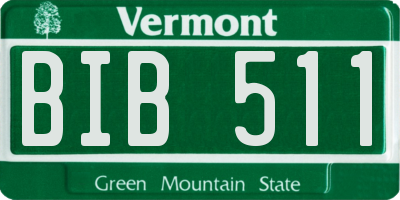 VT license plate BIB511