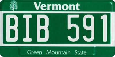 VT license plate BIB591