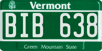 VT license plate BIB638