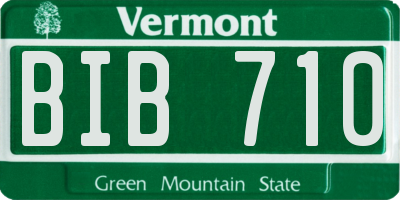 VT license plate BIB710