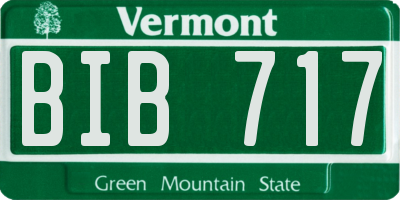 VT license plate BIB717