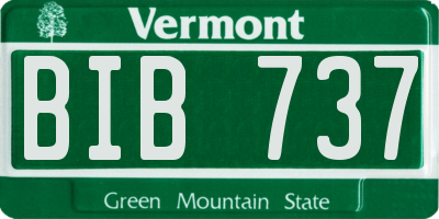 VT license plate BIB737