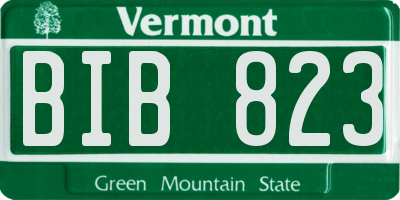 VT license plate BIB823