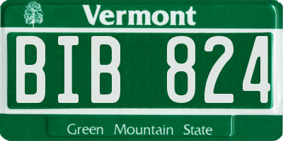 VT license plate BIB824