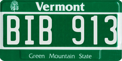 VT license plate BIB913