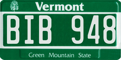 VT license plate BIB948