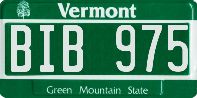 VT license plate BIB975