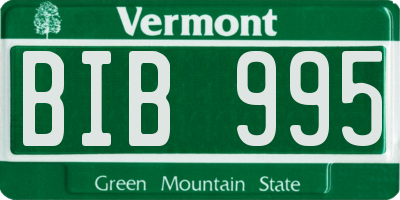 VT license plate BIB995