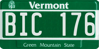 VT license plate BIC176