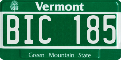 VT license plate BIC185