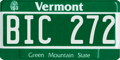 VT license plate BIC272