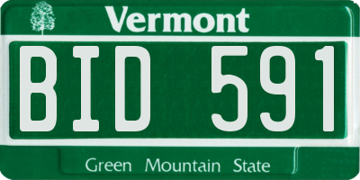 VT license plate BID591