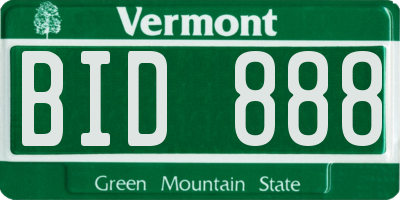 VT license plate BID888
