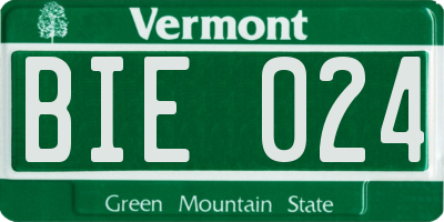 VT license plate BIE024