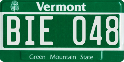 VT license plate BIE048