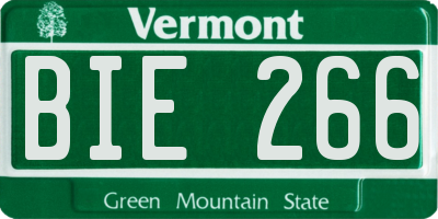 VT license plate BIE266