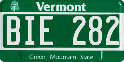 VT license plate BIE282