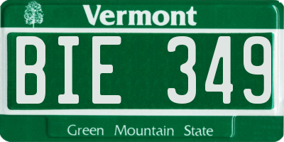 VT license plate BIE349
